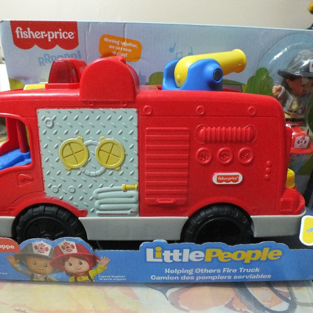 Fisher-Price Little People Musical Toddler Toy Helping Others Fire Truck